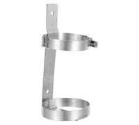DIYEAH Fire Extinguisher Wall Hanging Bracket 2kg Stainless Steel Fire Extinguisher Support Bracket with Tightening Buckle Easy to Install Space-saving Design for Home and Garage