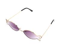 DIYEAH Fish Shaped Hawaiian Sunglasses for Adults, UV Protection | Lightweight PC and Metal Build, Island Themed Style, Beach and Summer Outdoor Events