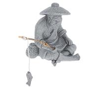 DIYEAH Fisherman Accessories Statue Realistic Figurine Sandstone Mini and Decorative Ornaments Detailed Realism, Creative for Decor Zen Garden Outdoor Balconies