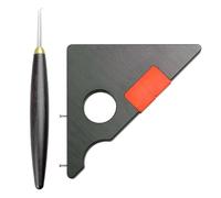 DIYEAH Fishing Line Knot Tying Tool Set 0.25cm Hook Ruler | Portable Black Design, Plastic and Silicone Build, Adjustable Pin, Clipping Sub-line, Human Hands Shape