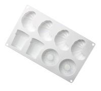DIYEAH Flexible Silicone Croissant Mold for Mini Desserts DIY Candy and Chocolate Baking Non-Stick French Mousse Cake Mold for Party Treats Safe and Easy to Demold White