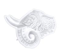 DIYEAH Flexible Silicone Elephant Head Casting Mold White Material Easy Demoulding Epoxy Mold for DIY Crafting Suitable for Creative Home Decoration and Sculpture Supplies