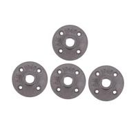 DIYEAH Floor Flange Malleable Cast Iron Fittings Decorative Industrial Base for Pipe Shelving 4Pcs
