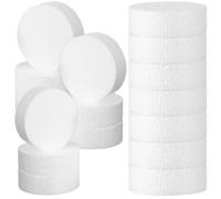 DIYEAH Foam Cylinders 3X3X1 Inch Lightweight Polystyrene Circles for Crafts Cake Decoration Floral Arrangements Holiday Ornaments