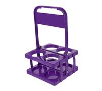 DIYEAH Foldable Beer Rack Portable Plastic Drink Carrier with Sturdy Handle Lightweight and Beverage Holder for Bottles Reusable Beer Bottle Caddy for Outdoor Parties and Bars