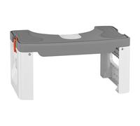 DIYEAH Folding Toilet Foot Stool for Adults and Elderly, Anti-Skid Bathroom Step Stool in Premium Grey, Compact Foldable Design for Toilet Assistance and Squatting Support