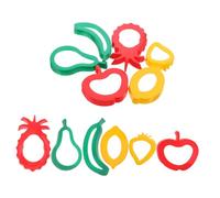 DIYEAH Fruit-Shaped Dough Cutters for Plastic Clay Molds for Crafts Lightweight Easy Grip Dough Tools Promote Fine Motor Skills and Spatial Awareness Modeling Accessories