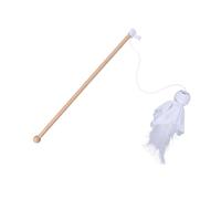 DIYEAH Funny Cat Stick Halloween Ghost Shape Interactive Toy Cat Teaser Stick Kitten Plaything for Pet Playing Rod
