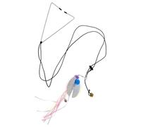 DIYEAH Funny Hanging Cat Toy Interactive Kitten Toys Butterfly Replacement Head for Indoor Self Entertaining Cat Teaser Activities