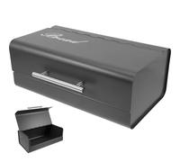 DIYEAH Galvanized Iron Bread Storage Box with Flip Lid Black Grey Desktop Bread Bin for Kitchen Countertop for Pantry Organization