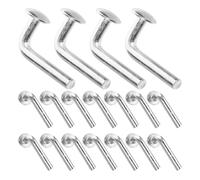 DIYEAH Galvanized L-shaped Drop Pin Bolt M5 5mm Diameter Pallet Rack Safety Pins 50pcs Heavy Duty Metal Shelving Racking for Warehouse and Home Storage Systems