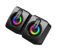 DIYEAH Gaming Speakers for Monitor with USB Powered Small Subwoofer and Knob Type Volume Adjustment, 2-inch Abs Laptop Loudspeakers for Home Decor and Computer Or Tablet Use