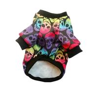 DIYEAH Ghost Head Sweatshirt for Dogs Halloween Pet Coat Skull Design Funny Dog Clothes for Party Sweater Made of Soft Material for Pet Costumes