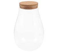 DIYEAH Glass Bryophyte Ecological Bottle with Cork Stopper Hydroponic Plant Terrarium Container for Indoor Moss Micro Landscape Glass Vase for Home Garden Office Decor