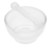 DIYEAH Glass Mortar and Pestle 90Ml Mini Grinding Bowl for Crushing Spices Pills and Herbs Kitchen Crusher for Cooking and Laboratory Use