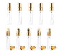 DIYEAH Glass Perfume Spray Bottles Small Volume Empty Bottles 10pcs 5ml with Aluminium Spray Heads, Refillable for Massage and Hair Salons