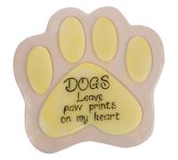 DIYEAH Glowing Resin Stepping Stone, 11 X 10.6” Paw Print Walkway Pad | Outdoor Paw Print Stepping Stone, Luminous Garden Path Accessory, for Garden Paths, Lawn Areas Decor