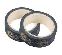 DIYEAH Gold Foil Star Moon Washi Tape Set 7m - Multi-purpose Decorative Scrapbook and Journal Tape for Diy Crafts and Handbook Decors