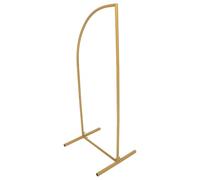 DIYEAH Gold Metal Half Moon Arch Backdrop Stand 0.5x1.2m for Wedding Balloon and Shower Decorations, Garden Ceremony Frame, Sturdy Metal Arch Support