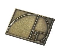 DIYEAH Golden Ratio Rectangle Metal Pin Badge with Medieval Artistic Style, Commemorative Math Jewelry for Teachers and Stem Lovers on Special Occasions