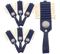 DIYEAH Golf Tee Holder Leather Case 7pcs Tees Organizer with Hanging Loop Blue Golf Accessories for Outdoor Training and Practice