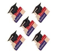DIYEAH Grad Cap Lapel Pin 5PCS Metal Graduation Badge for Graduation Parties and Ceremonies Lightweight Badge Set for Teachers and Graduates