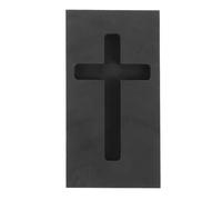 DIYEAH Graphite Ingot Mold: Cross Shaped Casting Mould Metal Refining Scrap Melting for Gold Aluminum Copper Brass Zinc Religious Decor