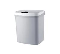 DIYEAH Grey Smart Trash Can with Infrared and Knock Sensor Battery Powered Aa Operated Motion Lid for Kitchen Bedroom Bathroom Design with Anti-skid Base Household Paper Basket