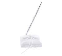 DIYEAH Guest Book Pen: Wedding Signing Pen with Elegant Bow Fabric Base for Wedding Reception Marriage Certificate Engagement Bridal Ceremony