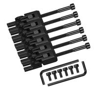 DIYEAH Guitar Saddle Bridge 1 Set 6Pcs Double Locking Systyem Locked Guitar Roller Saddle Bridge Tunes Guitar Tremolo Bridges with String Lock Screws Guitar Replacements