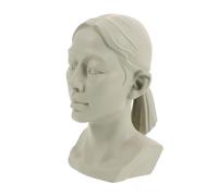 DIYEAH Gypsum Portrait Sculpture Small Bust Statue Decor for Desktop As Sketch Avatar Teaching Aids and Home Office Art