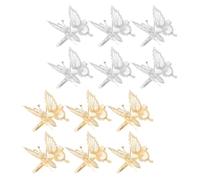 DIYEAH Hair Clips That Hold Tightly and Create Beautiful 12pcs Assorted Colour Butterflies for New Year and Christmas for Alloy Hair Barrettes
