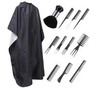 DIYEAH Hairdressing Cape Comb Set Black Plastic Polyester Nylon Adjustable Size, Protects Skin and Clothes, Easy to Clean, for Hair Dyeing and Haircutting, Adults and Stylists