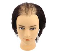 DIYEAH Hairdressing Mannequin Head with Realistic Male Hair Structure for Beginner Barbers, Adjustable Pvc Training Head for Hair Cutting and Styling Practice in Classroom or Salon