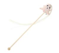 DIYEAH Halloween Cat Teaser Stick for Cats with Soft White Ghost Design Multifunctional Teasing for Indoor Pet Play and Exercise