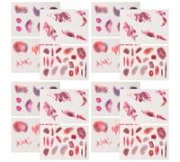 DIYEAH Halloween Fake Wound Tattoos 16 Sheets Temporary Scar and Bruise Stickers Set for Zombie Makeup and Prank Party Face Decals
