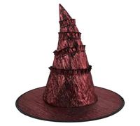 DIYEAH Halloween Pointed Witch Hat for Adults - Wide Brimmed Gothic Wizard Headpiece - Role Play Costume Accessory for Women Masquerade Party Festival Cosplay