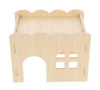 DIYEAH Hamster Hiding Place Wooden House for Small Pets Gerbil Hideouts Hollow Window Breathable Hamster Hideout for Resting