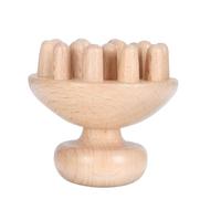 DIYEAH Hand-Carved Beech Wood Scalp Massager Comb with Smooth Lines and Natural Shapes, Comfortable Home Massage Comb that Will Not Damage the Head, for Family Use and Travel Relaxation