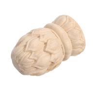 DIYEAH Hand Carved Unfinished Wood Pineapple Finials Decorative Flower Carved Furniture Caps Thick Wooden Post Toppers for Staircase Bed Fence Easy Installation Symbolic Wealth Design