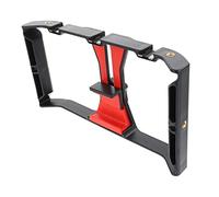 DIYEAH Hand Held Smartphone Video Stabilizer Rig for Filmmaking and Vlogging with Screw for Tripod Fill Light and Microphone Phone Video Bracket for Content Creators