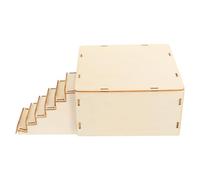 DIYEAH Hand-made Wooden Small Pet House Multipurpose Hamster Hidden Nest DIY Paintable Design Suitable for Hedgehog Sleeping and Guinea Pig Bed in Indoor Use