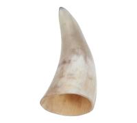 DIYEAH Handmade Horn Decor Ox Horn Craft with Unique Artistic Design Medieval Style Handmade Drinking Mug for Beer Festival Time and Cosplay Photo Props