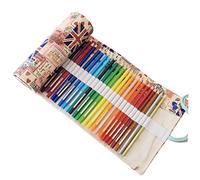 DIYEAH Handmade Knitting Pencil Roll Wrap Portable Pencil Pouch Case Storage Organizer Bag for Artists