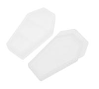 DIYEAH Handmade Silicone Coffin Storage Box Mold for DIY Crafts and Halloween, Break Resistant Simple White Mold for Resin Casting and Jewelry Making