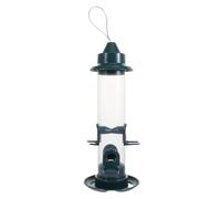 DIYEAH Hanging Bird Feeder for Parrots and Larks Outdoor Use Blue Plastic Hanging Feeder with Comfortable Hand Feeling and Easy to Use Design for Gardens and Courtyards