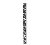 DIYEAH Hanging Height Measuring Ruler with Wooden and Canvas Material, Easy to Install and Remove, Modern Wall Hanging Height Measurement Chart for Home Decoration