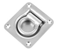 DIYEAH Heavy Duty D Ring Tie down Anchor for Trucks and Trailers, Carbon Steel Surface Floor Mount Lashing Ring, Convenient Anchor Point for Bungee Cords and Ropes, Silver Finish