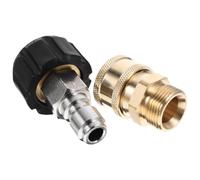 DIYEAH High Pressure Washer Adapter and Faster Connection, Suitable for Household Use Brass with Corrosion Resistant Material M22 to 3/8 Quick for Pressure Washer Hose and Airbrush
