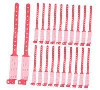 DIYEAH Hospital Wristbands Identification Bands Adult 100pcs PVC Red Disposable Waterproof Patient Wristbands Versatile Application for Hospital Scenarios